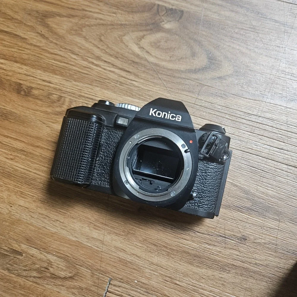 Lot of 2 VTG SLR Film Camera Bodies Konica FS-1 and Pentax SF10 35mm Untested